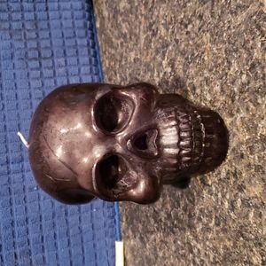 Black skull candle